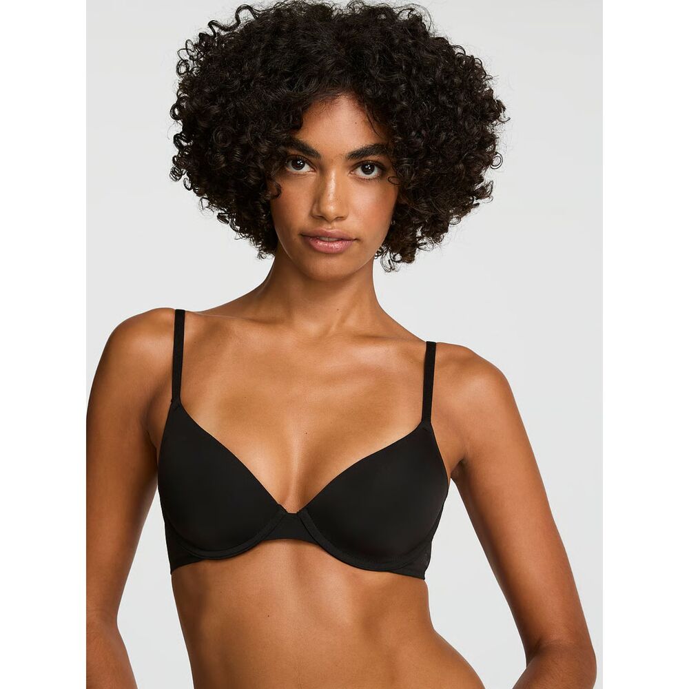 Pink Victoria's Secret Black Wear Everywhere T-Shirt Bra 38C Lightly Lined